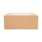 BOÎTES PATISSERIES AVEC FENÊTRE THEPACK 18x18x7,5 CM NATUREL CARTON NANO-MICRO + OPP (200 UNITÉ) BOÎTES PATISSERIES AVEC FENÊTRE