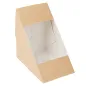 BOÎTES SANDWICH TRIPLE AVEC FENÊTRE THEPACK 12,4x12,4x8,3 CM NATUREL CARTON NANO-MICRO + OPP (500 UNITÉ) BOÎTES SANDWICH TRIPLE AVEC FENÊTRE