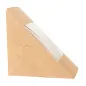 BOÎTES SANDWICH TRIPLE AVEC FENÊTRE THEPACK 12,4x12,4x8,3 CM NATUREL CARTON NANO-MICRO + OPP (500 UNITÉ) BOÎTES SANDWICH TRIPLE AVEC FENÊTRE