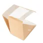 BOÎTES SANDWICH TRIPLE AVEC FENÊTRE THEPACK 12,4x12,4x8,3 CM NATUREL CARTON NANO-MICRO + OPP (500 UNITÉ) BOÎTES SANDWICH TRIPLE AVEC FENÊTRE