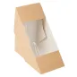 BOÎTES SANDWICH DOBLE AVEC FENÊTRE THEPACK 12,4x12,4x7,5 CM NATUREL CARTON NANO-MICRO + OPP (500 UNITÉ) BOÎTES SANDWICH DOBLE AVEC FENÊTRE