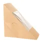 BOÎTES SANDWICH DOBLE AVEC FENÊTRE THEPACK 12,4x12,4x7,5 CM NATUREL CARTON NANO-MICRO + OPP (500 UNITÉ) BOÎTES SANDWICH DOBLE AVEC FENÊTRE