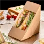 BOÎTES SANDWICH DOBLE AVEC FENÊTRE THEPACK 12,4x12,4x7,5 CM NATUREL CARTON NANO-MICRO + OPP (500 UNITÉ) BOÎTES SANDWICH DOBLE AVEC FENÊTRE