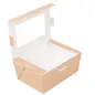 BOÎTES AVEC FENÊTRE THEPACK 500 ML 8,5x12x5,5 CM NATUREL CARTON NANO-MICRO + OPP (400 UNITÉ) BOÎTES AVEC FENÊTRE