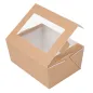 BOÎTES AVEC FENÊTRE THEPACK 500 ML 8,5x12x5,5 CM NATUREL CARTON NANO-MICRO + OPP (400 UNITÉ) BOÎTES AVEC FENÊTRE