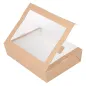 BOÎTES AVEC FENÊTRE THEPACK 1470 ML 19,8x14x4,8 CM NATUREL CARTON NANO-MICRO + OPP (200 UNITÉ) BOÎTES AVEC FENÊTRE