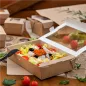 BOÎTES AVEC FENÊTRE THEPACK 1470 ML 19,8x14x4,8 CM NATUREL CARTON NANO-MICRO + OPP (200 UNITÉ) BOÎTES AVEC FENÊTRE