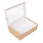 BOÎTES AVEC FENÊTRE THEPACK 1980 ML 19,8x14x6,4 CM NATUREL CARTON NANO-MICRO + OPP (150 UNITÉ) BOÎTES AVEC FENÊTRE
