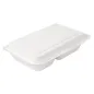 COQUILLES 2 COMPART. BIONIC 940 ML 25,5x16,5x7 CM BLANC BAGASSE (250 UNITÉ) COQUILLES 2 COMPART.