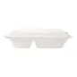 COQUILLES 2 COMPART. BIONIC 940 ML 25,5x16,5x7 CM BLANC BAGASSE (250 UNITÉ) COQUILLES 2 COMPART.