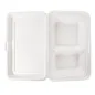 COQUILLES 2 COMPART. BIONIC 940 ML 25,5x16,5x7 CM BLANC BAGASSE (250 UNITÉ) COQUILLES 2 COMPART.