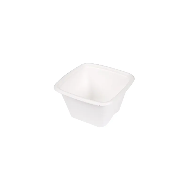 PETITS POTS BIONIC 130 ML 7,7x7,7x4,6 CM BLANC BAGASSE (600 UNITÉ)
