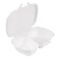 COQUILLES 2 COMPART. BIONIC 900 ML 22,4x14x6 CM BLANC BAGASSE (400 UNITÉ) COQUILLES 2 COMPART.