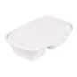 COQUILLES 2 COMPART. BIONIC 900 ML 22,4x14x6 CM BLANC BAGASSE (400 UNITÉ) COQUILLES 2 COMPART.