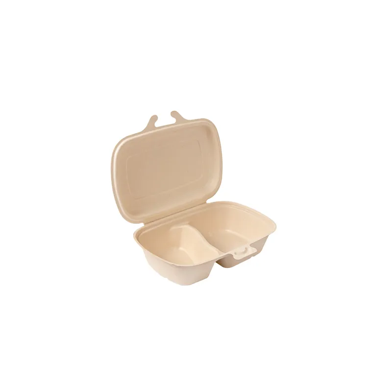 COQUILLES 2 COMPART. BIONIC 900 ML 22,4x14x6 CM NATUREL BAGASSE (400 UNITÉ) COQUILLES 2 COMPART. BIONIC 900 ML 22,4x14x6 CM NATUREL BAGASSE (400 UNITÉ)