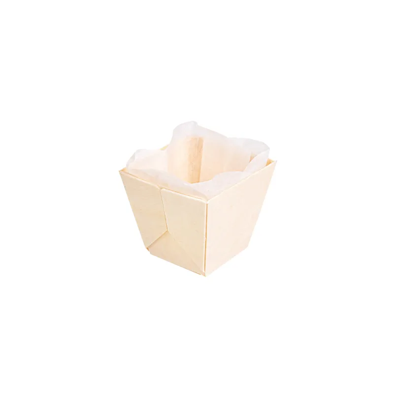 300 U. CORNETS + MOULES EN SILICONE WOOD 50 ML 5x5x4,5 CM NATUREL BOIS (300 UNITÉ)