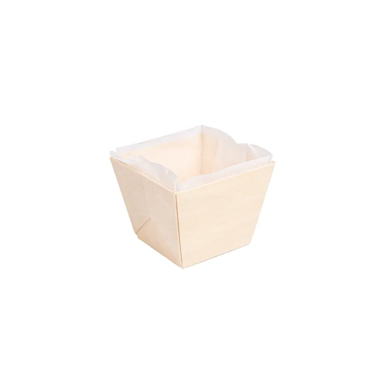 300 U. CORNETS + MOULES EN SILICONE WOOD 160 ML 7x7x5,5 CM NATUREL BOIS (300 UNITÉ)