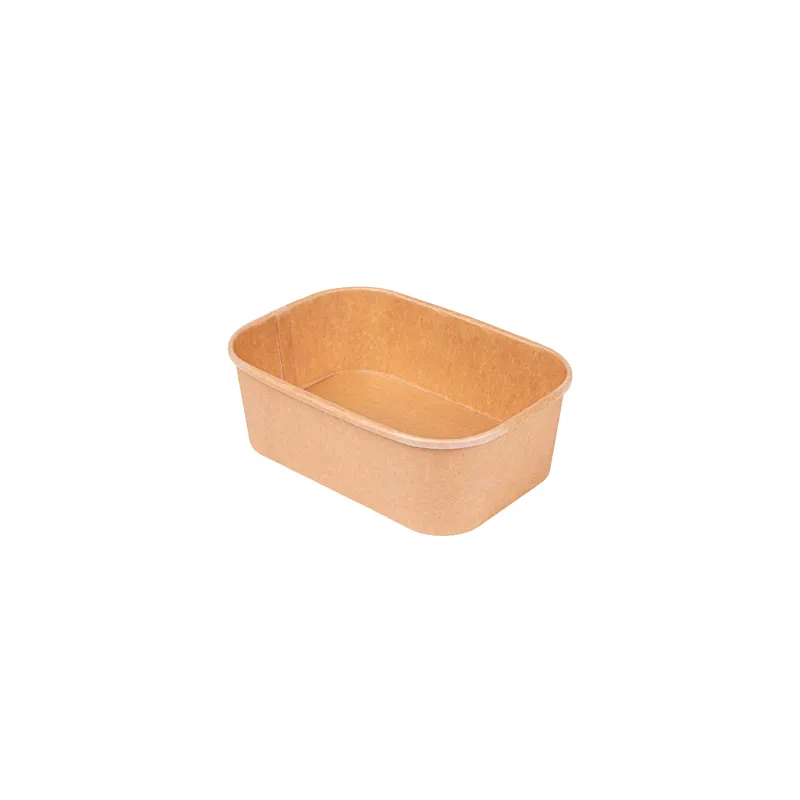 RÉCIPIENTS RECTANGULAIRES  750 ML 320 + 26 PE G/M2 17,3x12,3x5,7 CM NATUREL KRAFT (300 UNITÉ)