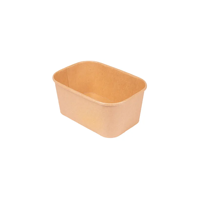 RÉCIPIENTS RECTANGULAIRES  1000 ML 320 + 26 PE G/M2 17,3x12,3x7,5 CM NATUREL KRAFT (300 UNITÉ)