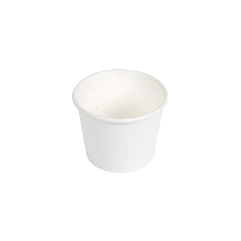 PETITS POTS  80 ML (2,6 oz) 210 + 18 PE G/M2 Ø6/4,75x4,8 CM BLANC CARTON (1000 UNITÉ)