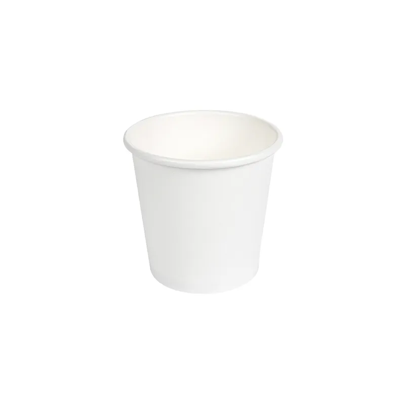PETITS POTS  105 ML (3,5 oz) 210 + 18 PE G/M2 Ø6/4,5x5,8 CM BLANC CARTON (1000 UNITÉ)