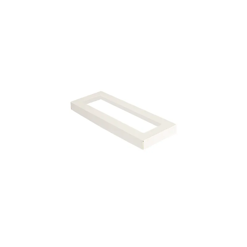 COUVERCLES AVEC FENÊTRE POUR COD. 254.65 THEPACK  11x30x2 CM BLANC CARTON NANO-MICRO + OPP (200 UNITÉ)