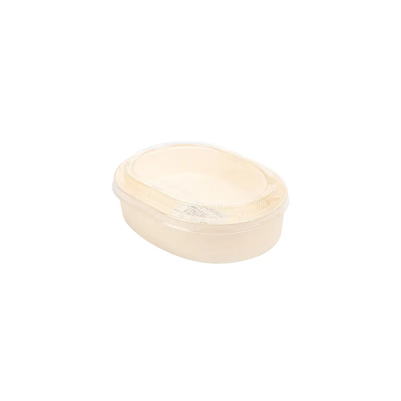 COMBO RÉCIPIENTS + COUVERCLES PET WOOD  19,3x14,5x4,5 CM NATUREL BOIS (100 UNITÉ)