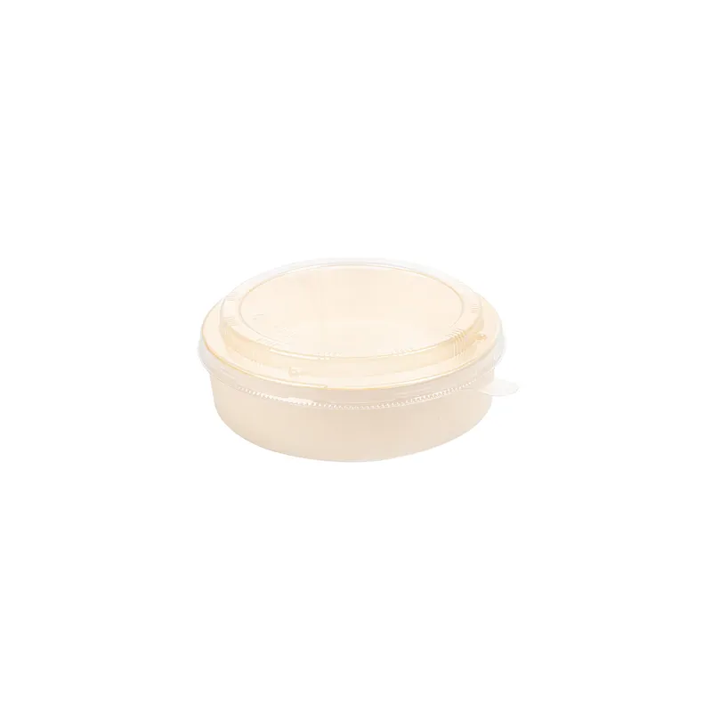 COMBO RÉCIPIENTS + COUVERCLES PET WOOD  Ø17,5x4,5 CM NATUREL BOIS (100 UNITÉ)