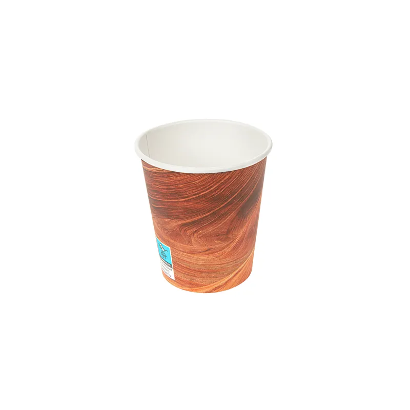 GOBELETS BOISSONS CHAUDES 1 PAROI 'ARIZONA' 180 ML 260 + 18 PE G/M2 Ø7,2/5,3x7,8 CM MARRON CARTON (1000 UNITÉ)