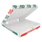 BOÎTES À PIZZA 100% VIERGES 340 G/M2 24x24x3 CM BLANC CARTON MICROCANAL (100 UNITÉ) BOÎTES À PIZZA 100% VIERGES