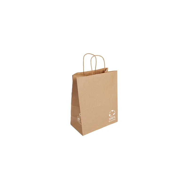 SACS SOS RECYCLÉS AVEC ANSES 80 G/M2 26+14x32 CM NATUREL KRAFT (250 UNITÉ) SACS SOS RECYCLÉS AVEC ANSES 80 G/M2 26+14x32 CM NATUREL KRAFT (250 UNITÉ)