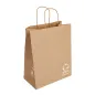 SACS SOS RECYCLÉS AVEC ANSES 80 G/M2 26+14x32 CM NATUREL KRAFT (250 UNITÉ) SACS SOS RECYCLÉS AVEC ANSES