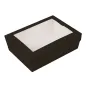 BOÎTES AVEC FENÊTRE THEPACK 1980 ML 19,8x14x6,4 CM NOIR CARTON NANO-MICRO + OPP (150 UNITÉ) BOÎTES AVEC FENÊTRE