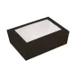 BOÎTES AVEC FENÊTRE THEPACK 1000 ML 12x17x5,5 CM NOIR CARTON NANO-MICRO + OPP (200 UNITÉ) BOÎTES AVEC FENÊTRE