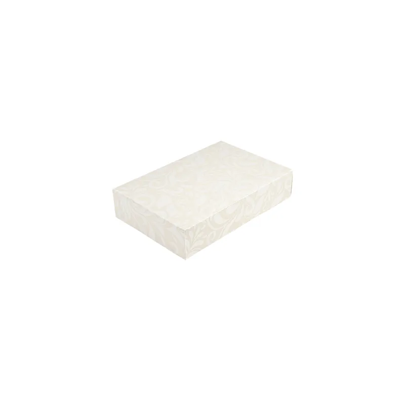 BOÎTES CATERING, PLATE THEPACK 'DAMASCO'  28x19x6 CM BLANC CARTON NANO-MICRO (100 UNITÉ)