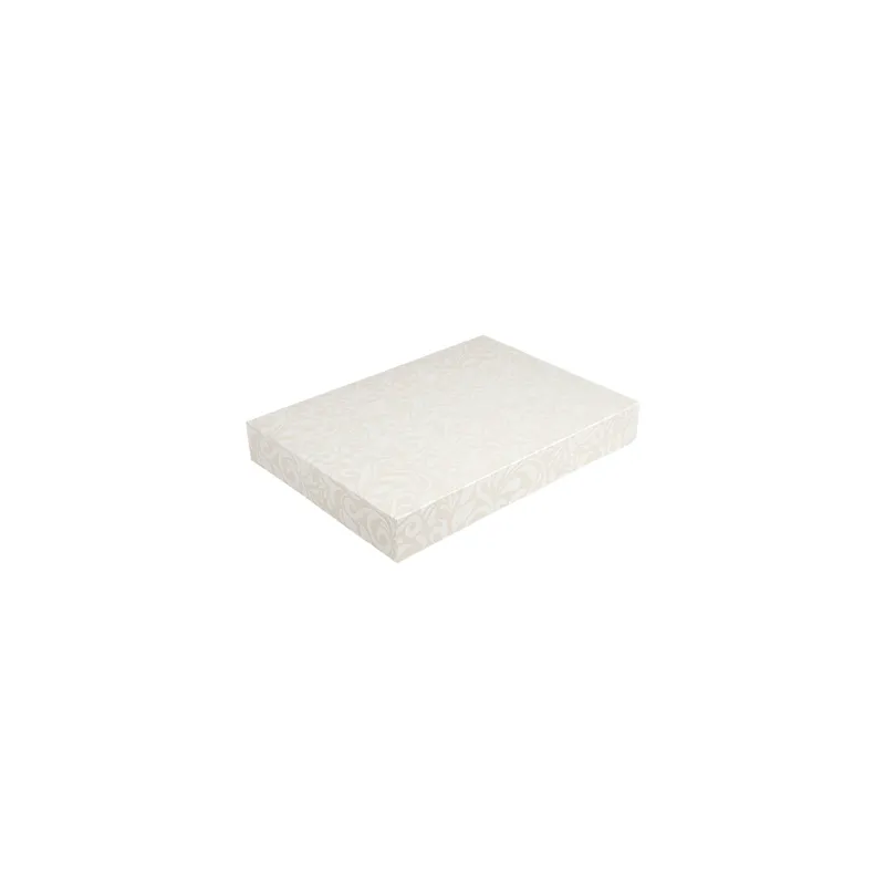 BOÎTES CATERING, PLATE THEPACK 'DAMASCO'  42x32x6 CM BLANC CARTON NANO-MICRO (100 UNITÉ)