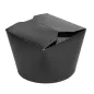 RÉCIPIENTS SALADIERS 1000 ML 305 + 18 PE G/M2 Ø12,3x8,5 CM NOIR CARTON (300 UNITÉ) RÉCIPIENTS SALADIERS