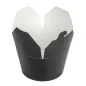 RÉCIPIENTS SALADIERS 1000 ML 305 + 18 PE G/M2 Ø12,3x8,5 CM NOIR CARTON (300 UNITÉ) RÉCIPIENTS SALADIERS