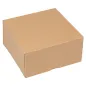 BOÎTES PATISSERIES SANS FENÊTRE THEPACK 16x16x8 CM NATUREL CARTON NANO-MICRO (200 UNITÉ) BOÎTES PATISSERIES SANS FENÊTRE