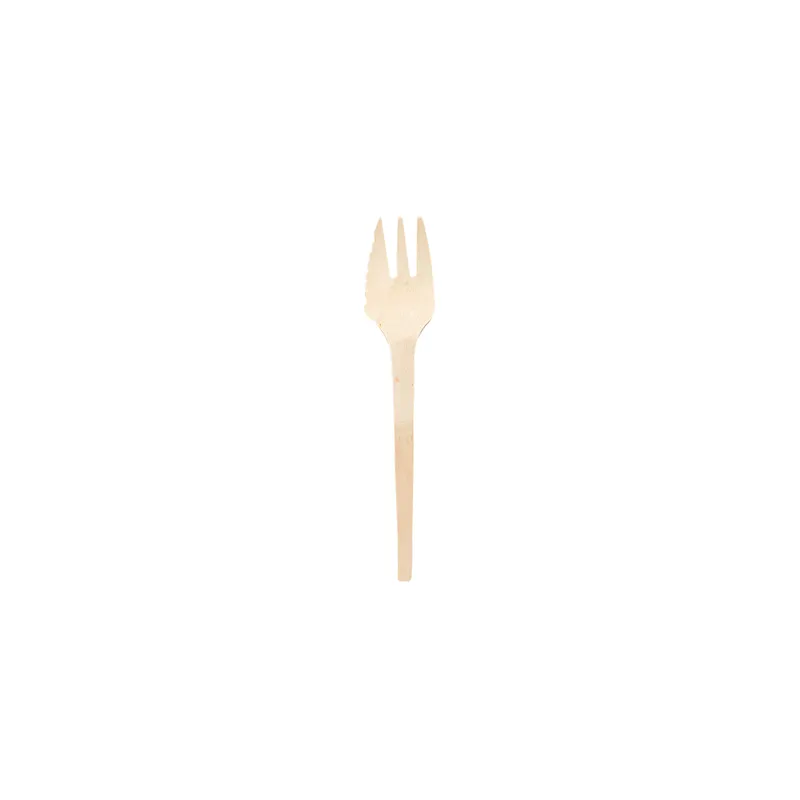 COUTEAU / FOURCHETTE WOOD  13,7 CM NATUREL BOIS (100 UNITÉ)