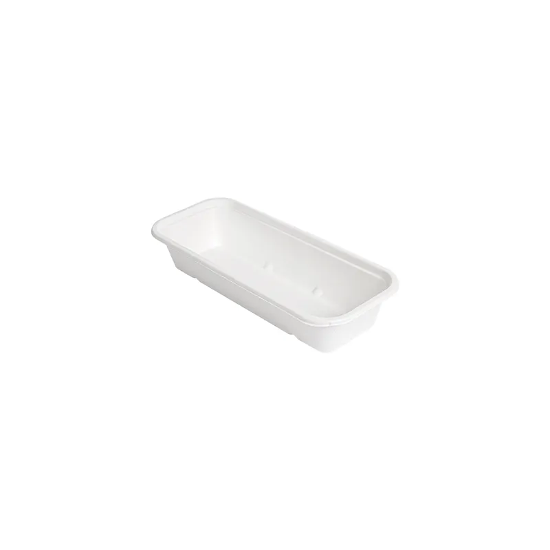 PLATEAUX BIONIC 500 ML 22,5x9,6x4,3 CM BLANC BAGASSE (600 UNITÉ)