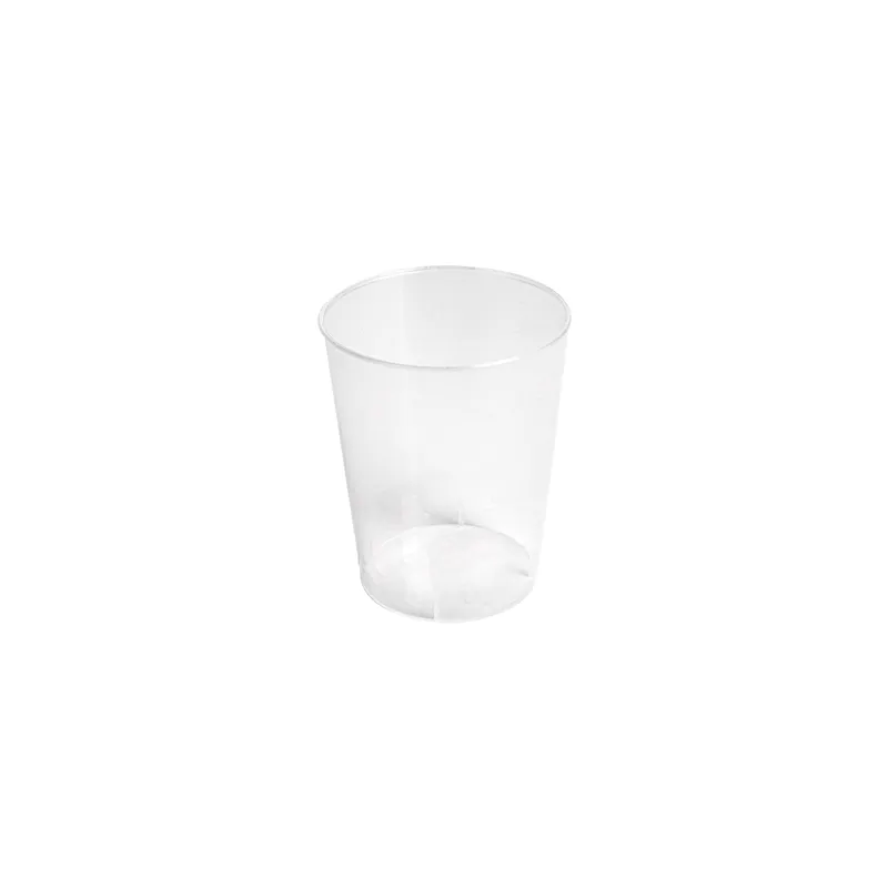 VERRES RÉUTILISABLES  20/40 ML Ø 4,1/3,2x5,1 CM TRANSPARENT PP (2000 UNITÉ)