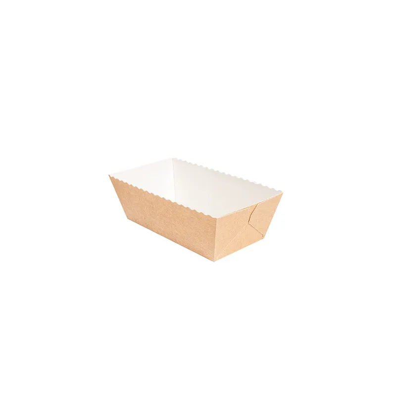 MOULES CUISSON PÂTISSERIE  230 G/M2 16x8x6 CM NATUREL KRAFT (300 UNITÉ)