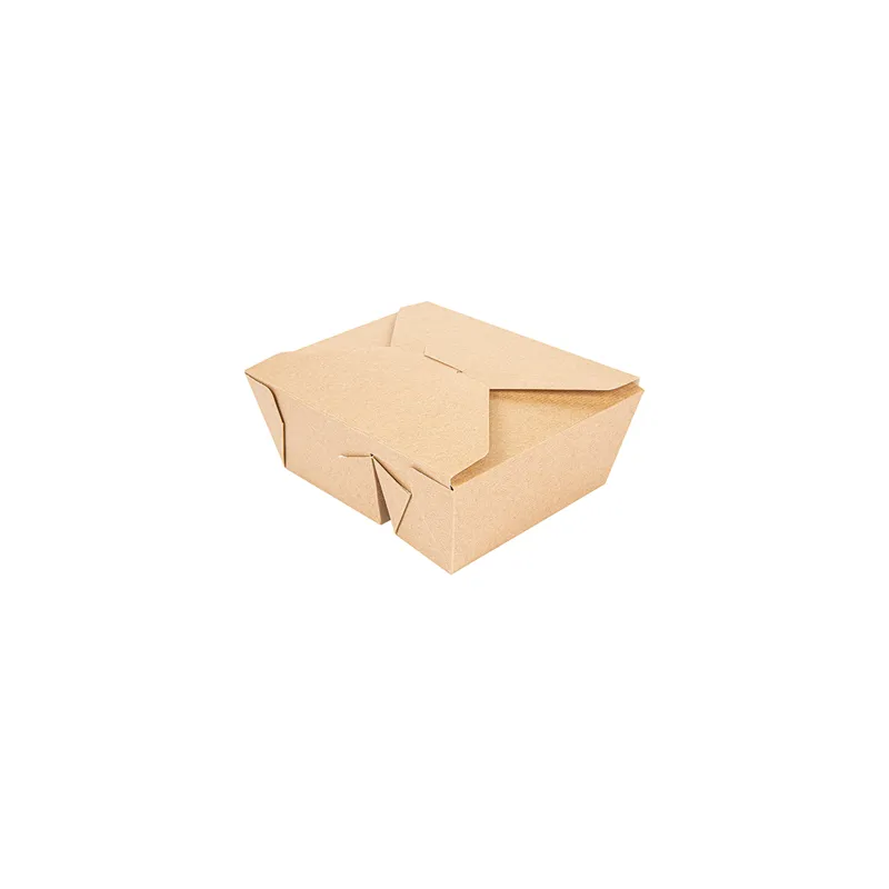 BOÎTES AMÉRICAINES 2 COMPART. THEPACK 900+450ML 15,2x12,1x6,5CM NATUREL CARTON NANO-MICRO + PP (300 UNITÉ)