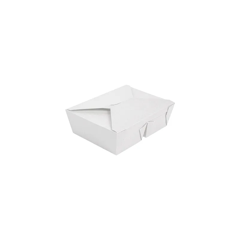 BOÎTES AMÉRICAINES 2 COMPART. THEPACK 990 + 990 ML 19,6x14x6,2 CM BLANC CARTON NANO-MICRO + PP (200 UNITÉ)