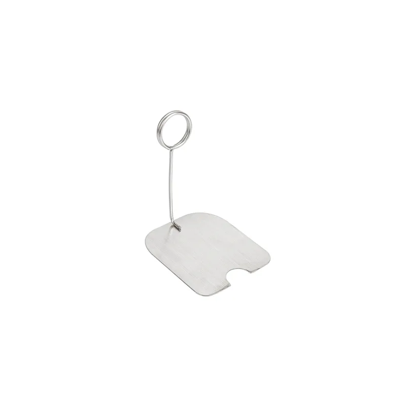 SUPPORTS POUR ÉTIQUETTES DE BUFFET   8,6x7,2x10 CM ARGENTE INOX (1 UNITÉ)