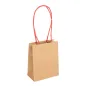 SACS SOS AVEC ANSES EN PAPIER ROUGE 110 G/M2 12+6,5x15 CM NATUREL KRAFT (100 UNITÉ) SACS SOS AVEC ANSES EN PAPIER ROUGE
