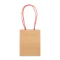 SACS SOS AVEC ANSES EN PAPIER ROUGE 110 G/M2 12+6,5x15 CM NATUREL KRAFT (100 UNITÉ) SACS SOS AVEC ANSES EN PAPIER ROUGE
