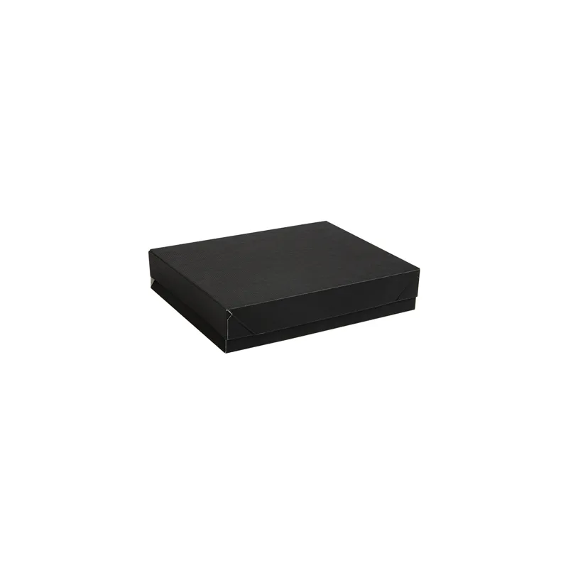 PLATEAUX + COUVERCLE THEPACK  23x17x4,5 CM NOIR CARTON NANO-MICRO (200 UNITÉ)