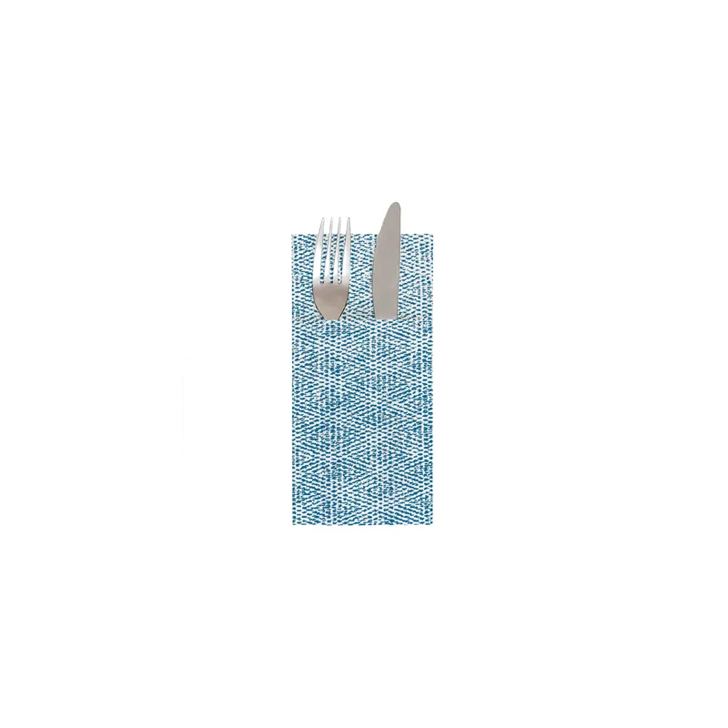 SERVIETTES KANGOUROU LIKE LINEN 'KEIKO' 70 G/M2 40x40 CM BLEU INDIGO SPUNLACE (700 UNITÉ)